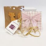 Gift Set - Wooden Wildlife Fox Brooch & Pink Bow Air Freshener