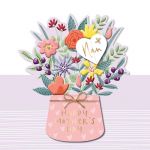 Mother's Day Card - Nan - Flowers Vase - 3D Talking Pictures