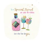 Birthday Card - Special Friend - Gin - 3D Foiled - Talking Pictures
