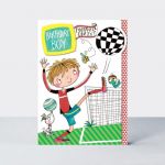 Birthday Card - Boy Kids - Football Crazy - 3D Glitter - Wonky World