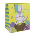 Easter Gift Bag - Cute Bunny Egg Design - Extra Wide - Large 33cm x 26.5cm x 18cm