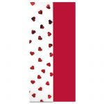 Heart Red Foiled Tissue Paper - 5 sheets - Eurowrap
