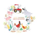 Birthday Card - Fun On The Farm Tractor - Pickle Ling Design