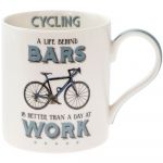 Cycling Bike Bicycle Motive Fine China Mug - Boxed