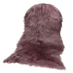 Dusty Mauve Pink Faux Fur Rug - 102cm - Gisela Graham