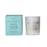 Sister Scented Boxed Candle - Jasmine & Vanilla - Gisela Graham
