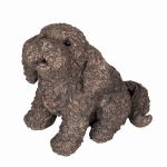 Frankie Cockapoo Sitting Cold Cast Bronze Ornament Frith Sculpture Adrian Tinsley