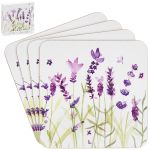 Lavender Flower Jennifer Rose Coasters - Set of 4