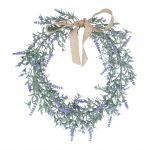 Fine Lavender Round Wreath Artificial Faux Decoration - Gisela Graham
