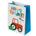 Tractors Happy Birthday Medium Gift Bag - 23 x 17 x 9cm