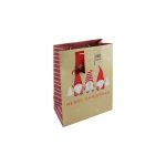 Christmas Gonk Kraft Small Gift Bag - 100% Recyclable - Eurowrap 12.5x20x9cm