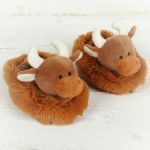 Highland Cow Coo Baby Slippers Booties - 0-6 months - Jomanda