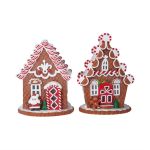 Gingerbread House Light Up Christmas Ornament - 2 Designs - Small - Gisela Graham
