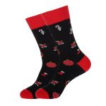 Sleigh Black Christmas Novelty Socks Gift - 2 Sizes Free Holly Gift Bag - Snazzy Santa