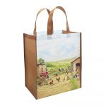 Farmhouse Tractor Chicken Design Reusable Shopping Bag