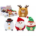 Christmas Cute Plush Soft Toy Characters with Sound 10cm - 4 Designs - PMS
