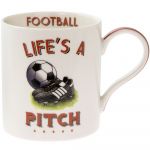 Football Slogan Motive Fine China Mug - Boxed