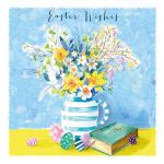 Easter Card - Easter Wishes - Jug of Flowers - Ling Design