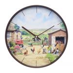 Farmhouse Tractor Horse Wall Clock - 32cm - Lesser & Pavey