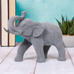 Grey Velvet Elephant Velveteen Ornament - Boxed - Lesser & Pavey