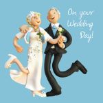 Wedding Day Card - Couple Dancing - One Lump Or Two