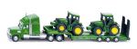 Siku Truck Low-Loader With 2 John Deere Tractors - Diecast Scale 1:87 - 1837