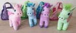 Unicorn Plush Toy Gigi Queen in Carry Bag - 4 Colours 