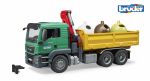 MAN TGS Truck & 3 Glass Recycling Containers - Bruder 03753 Scale 1:16 