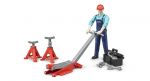 Mechanic Figure & Garage Accessories Play Set - Bruder 62100 Scale 1:16