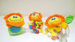 Baby Rattle & Squeak Toy Teether Set of 3 