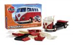 VW Camper Van - Red - Model Kit - 42 Pieces - Airfix Quickbuild - J6017