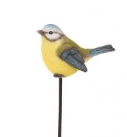 Blue Tit Bird - Plant Pal - Lifelike Garden Ornament Gift - Indoor or Outdoor Vivid Arts