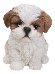 Shih Tzu Puppy Dog - Lifelike Ornament Gift - Indoor or Outdoor - Pet Pals Vivid Arts