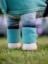 Lemieux Toy Pony Accessories - Lagoon Blue Fleece Bandages - Set of 4