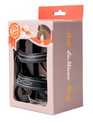 Lemieux Mini Toy Pony - Sam Grey Showjumper Set - Ink Bridle Saddle Bandages Pad Hood