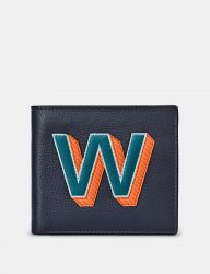Men's Leather Wallet Initial Alphabet A-Z - 26 Letters - Yoshi