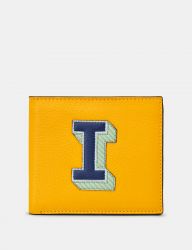 Men's Leather Wallet Initial Alphabet A-Z - 26 Letters - Yoshi