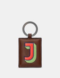 Leather Keyring Initial Alphabet A-Z - 26 Letters - Yoshi