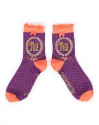 Powder UK Ladies Socks Initial Alphabet A-Z - Bamboo - 26 Letters