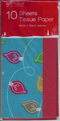 Christmas Bauble Tissue Paper - 10sheets - Gift Envy