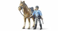 Policeman Figure & Horse Mounted Police - Bruder 62507 Scale 1:16