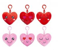 Love Heart Plush With Sound & Light - Novelty - 6 Designs 
