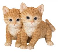 Playful Ginger Kittens Cat - Lifelike Garden Ornament - Indoor or Outdoor - Real Life