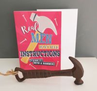 Birthday Card & Gift - Male - DIY Tool Hammer Bottle Opener 