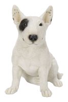 Vivid Arts Bull Terrier Black & White Dog - Garden Ornament 20cm - Indoor or Outdoor