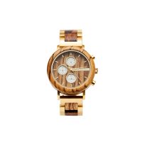 Hazel Zebrano Wood Brown Mens Watch - Botanica 