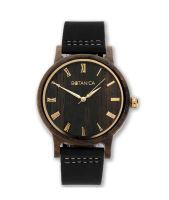 Willow Black Sandalwood Wood Mens Watch - Botanica 