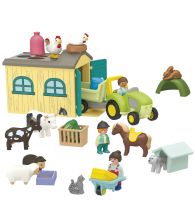 Farm Adventure Tractor Trailer Animals Playset Toy - 71656 - Playmobil Junior