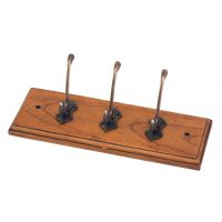 Hooks - Wooden Distressed Look 3 Coat Hooks