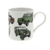 Land Rover Defender 4x4 Motive White Fine China Mug - Boxed